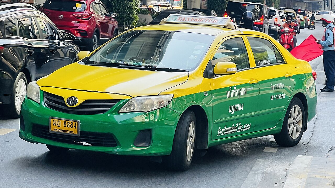曼谷排班計程車|認明 TAXI-METER 跳錶車(示意圖,非本人拍攝)
