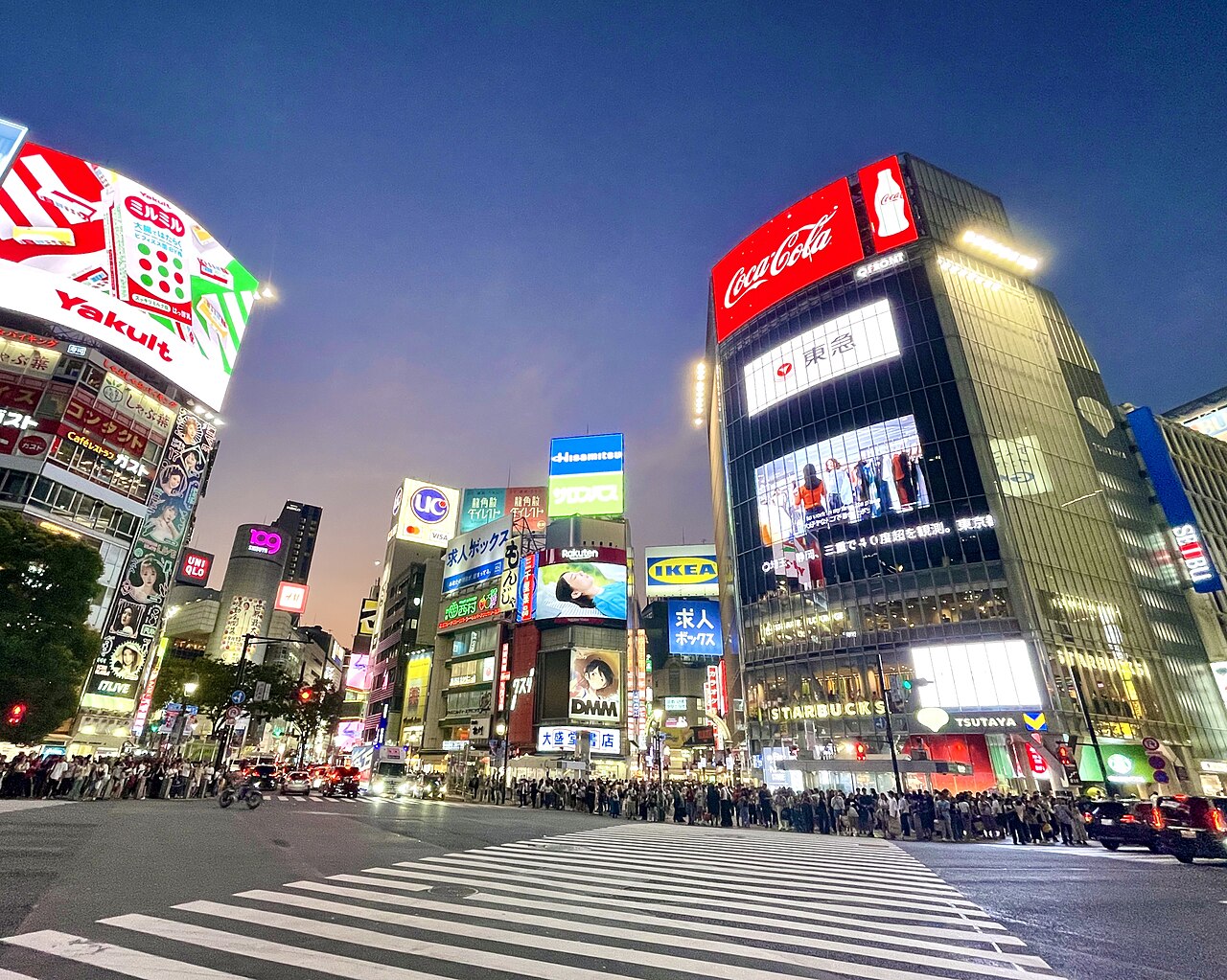 澀谷 SCRAMBLE 十字路口的夜——第一次站在人潮中間那種被推著走的暈,是東京給的第一個下馬威
