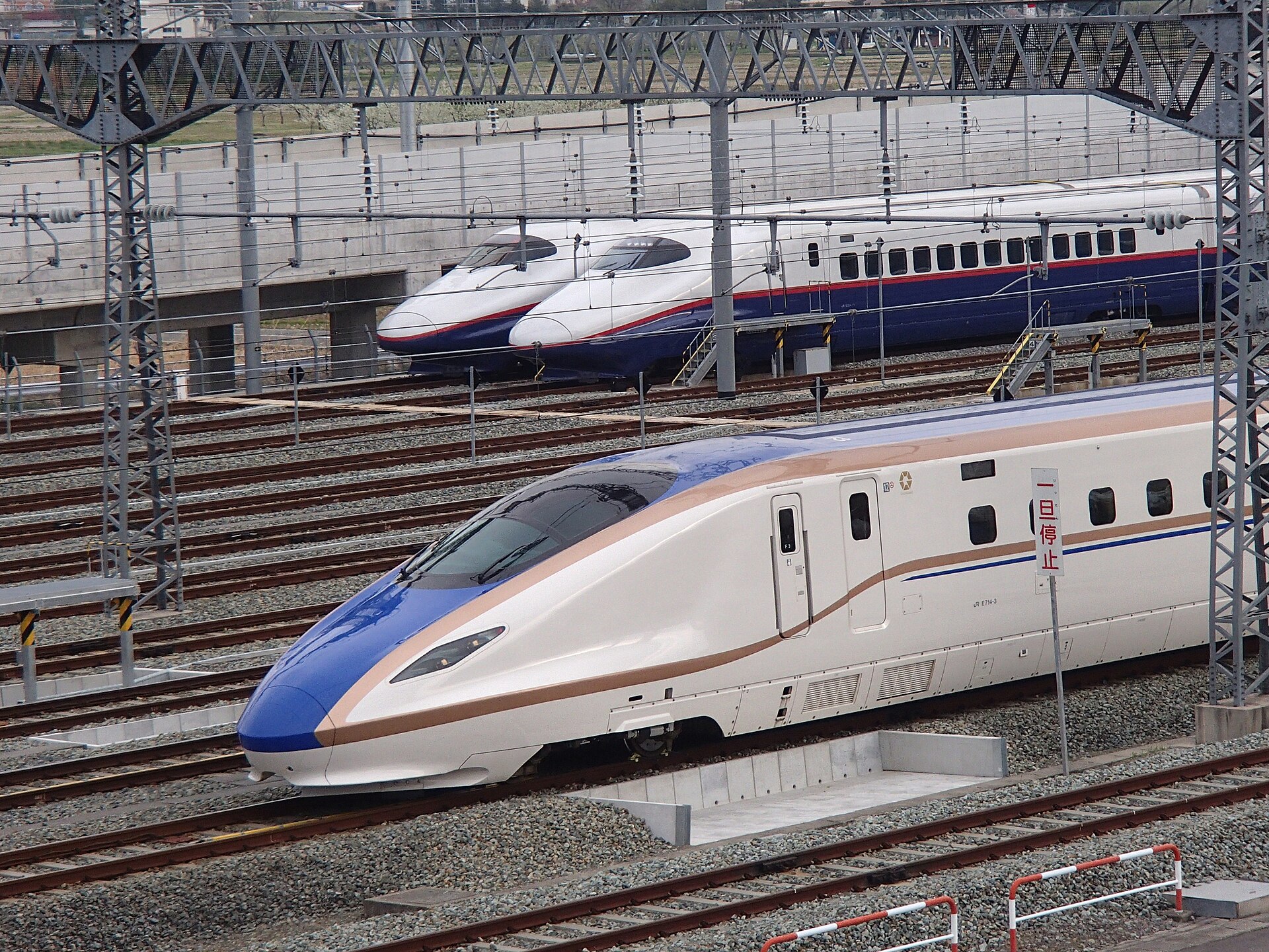 上越、北陸新幹線的 E7 系列車。全線版與廣域券都能劃普通車指定席，綠色車廂與 GranClass 要另外付費